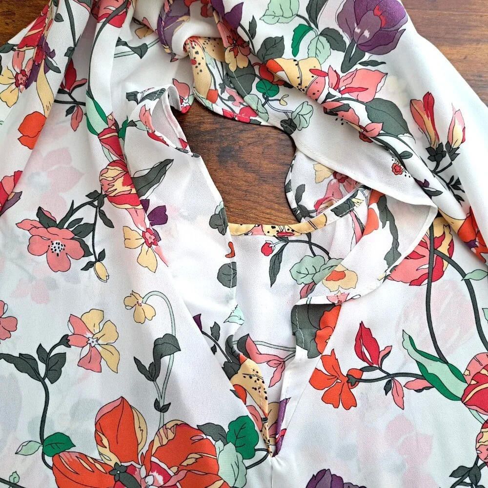 Liz Clairborne Women's Floral Cami Top Short Sleeve Size PXXL White Multic… - Picture 11 of 11
